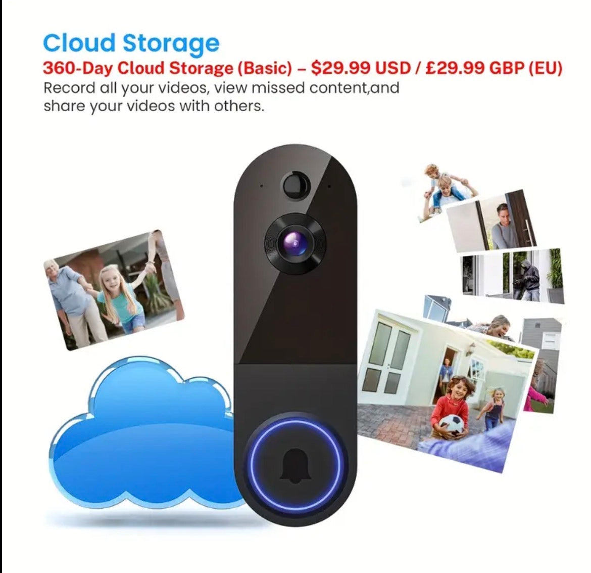 Wireless Wi-Fi Video Doorbell – Security and Convenience at Your Fingertips -Sonnette Vidéo Sans Fil - Sécurité et Confort à portée de Main