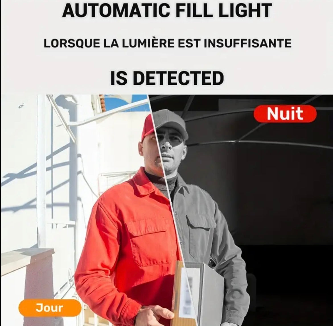 Wireless Outdoor Anti-Theft Video Doorbell Intercom with Display Screen, 2.4G/3G/4G/5G Wireless-Sonnette vidéo sans fil anti-vol extérieur interphone avec écran d'affichage, 2,4G/3G/4G/5G sans fil