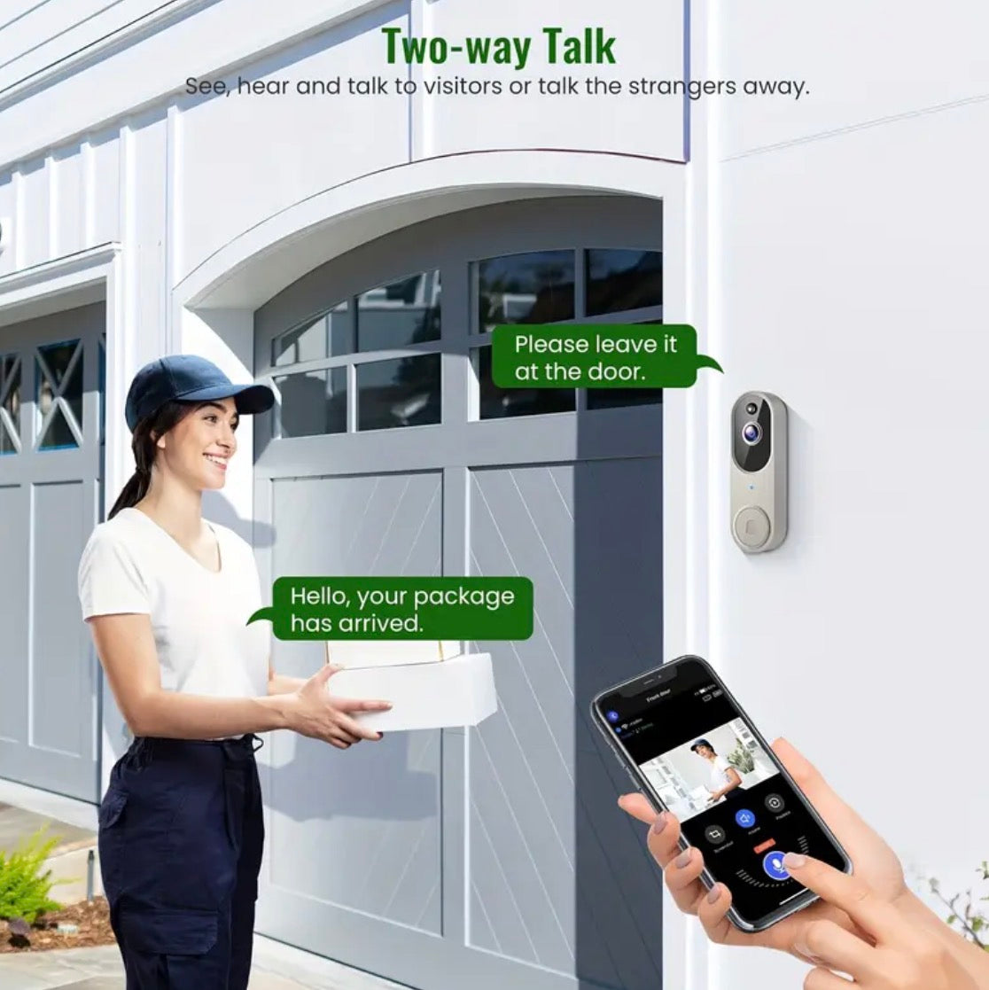 Wireless Wi-Fi Video Doorbell-Sonnette Vidéo Sans fil Wifi