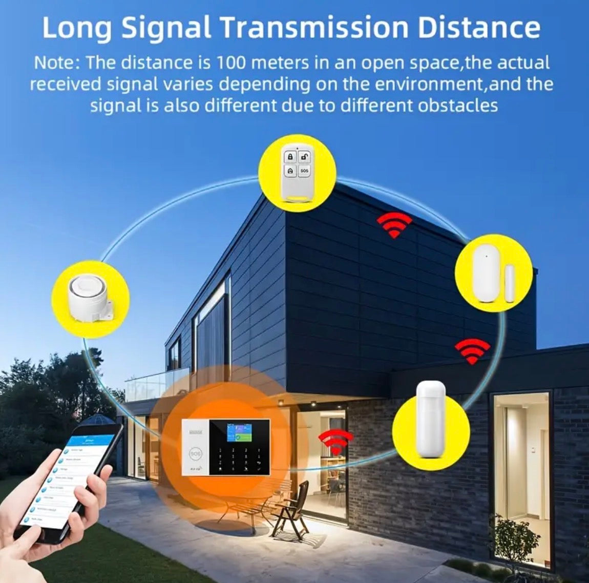 PGST 105 GSM WiFi Alarm System for Home Security, Wireless Smart Alarm- PGST 105 GSM Système d'Alarme WiFi pour Sécurité Domestique, Alarme Intelligente Sans Fil