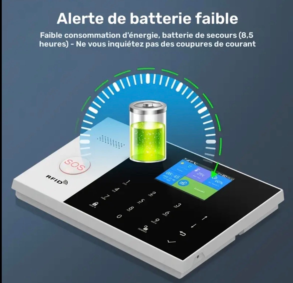 PGST 105 GSM WiFi Alarm System for Home Security, Wireless Smart Alarm- PGST 105 GSM Système d'Alarme WiFi pour Sécurité Domestique, Alarme Intelligente Sans Fil