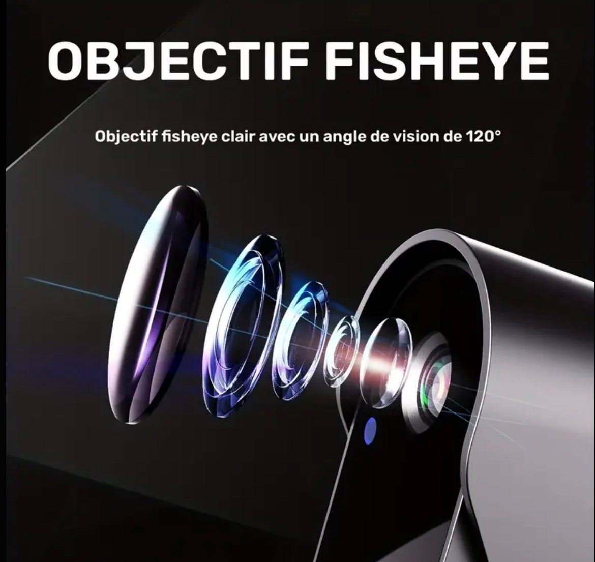 Wireless Outdoor Anti-Theft Video Doorbell Intercom with Display Screen, 2.4G/3G/4G/5G Wireless-Sonnette vidéo sans fil anti-vol extérieur interphone avec écran d'affichage, 2,4G/3G/4G/5G sans fil