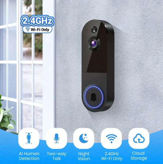 Wireless Wi-Fi Video Doorbell – Security and Convenience at Your Fingertips -Sonnette Vidéo Sans Fil - Sécurité et Confort à portée de Main