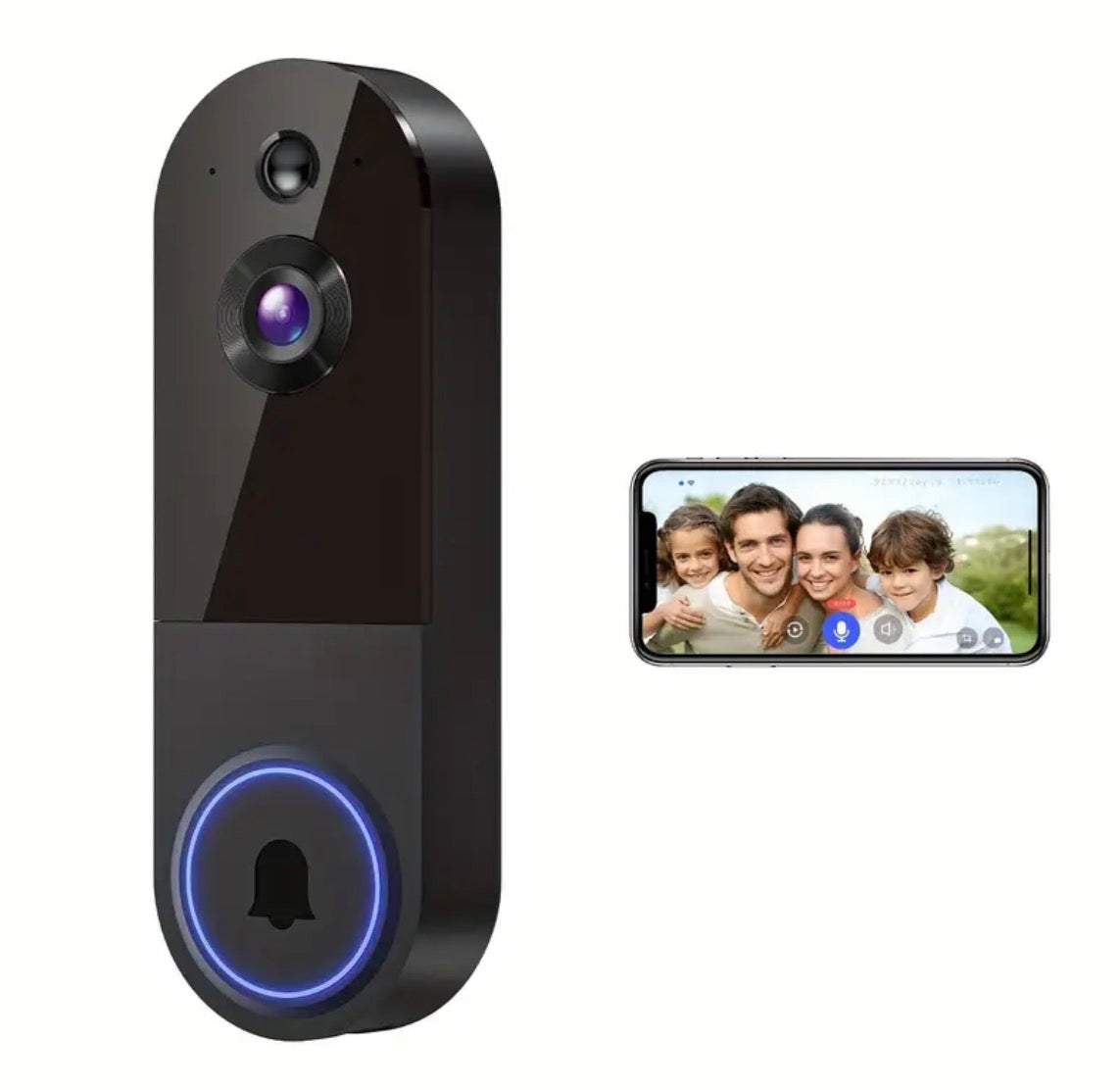 Wireless Wi-Fi Video Doorbell – Security and Convenience at Your Fingertips -Sonnette Vidéo Sans Fil - Sécurité et Confort à portée de Main