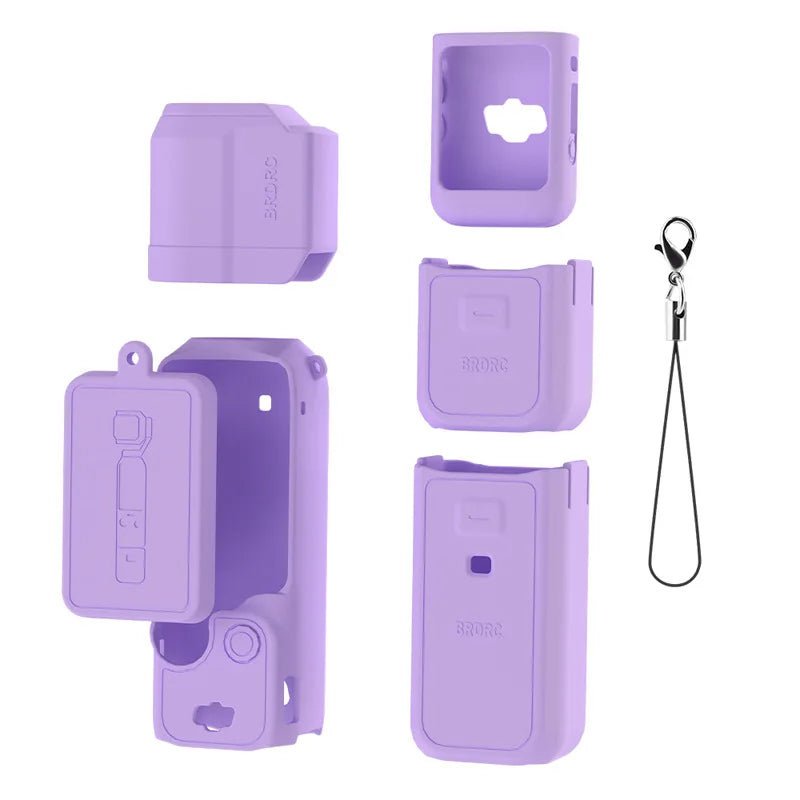 Case for DJI OSMO Pocket 3 Silicone Protective Cover Anti-Scratch Lens Cap Protector for Pocket3 Case Camera Shell Accessories