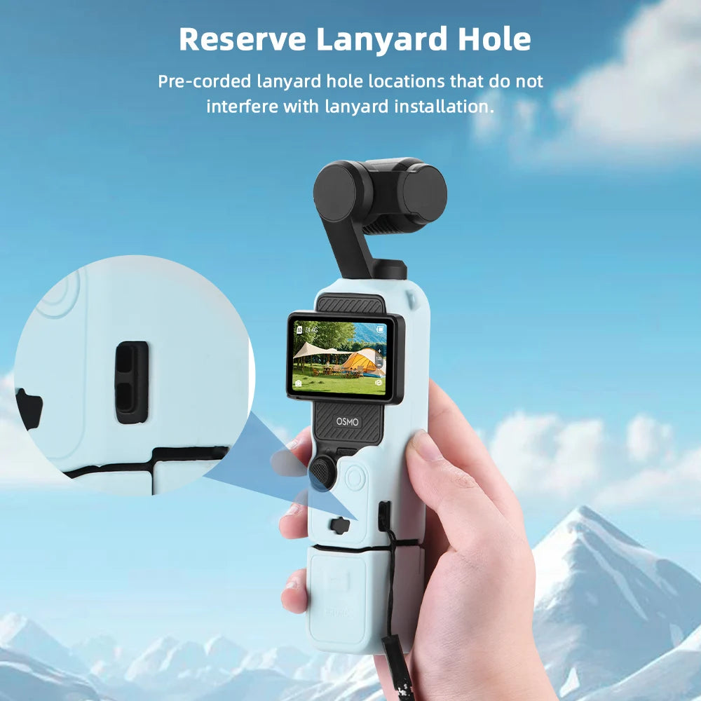 Case for DJI OSMO Pocket 3 Silicone Protective Cover Anti-Scratch Lens Cap Protector for Pocket3 Case Camera Shell Accessories