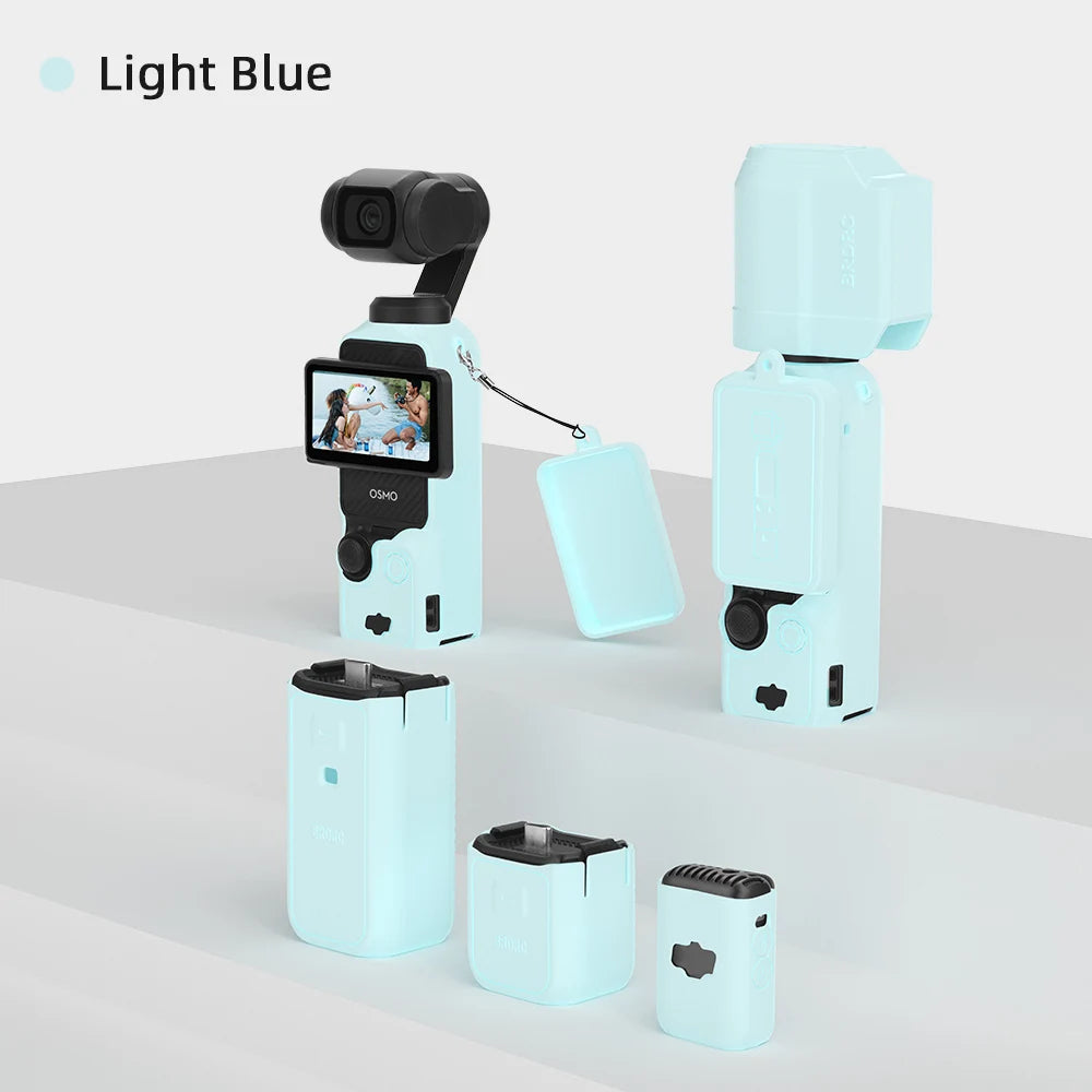 Case for DJI OSMO Pocket 3 Silicone Protective Cover Anti-Scratch Lens Cap Protector for Pocket3 Case Camera Shell Accessories