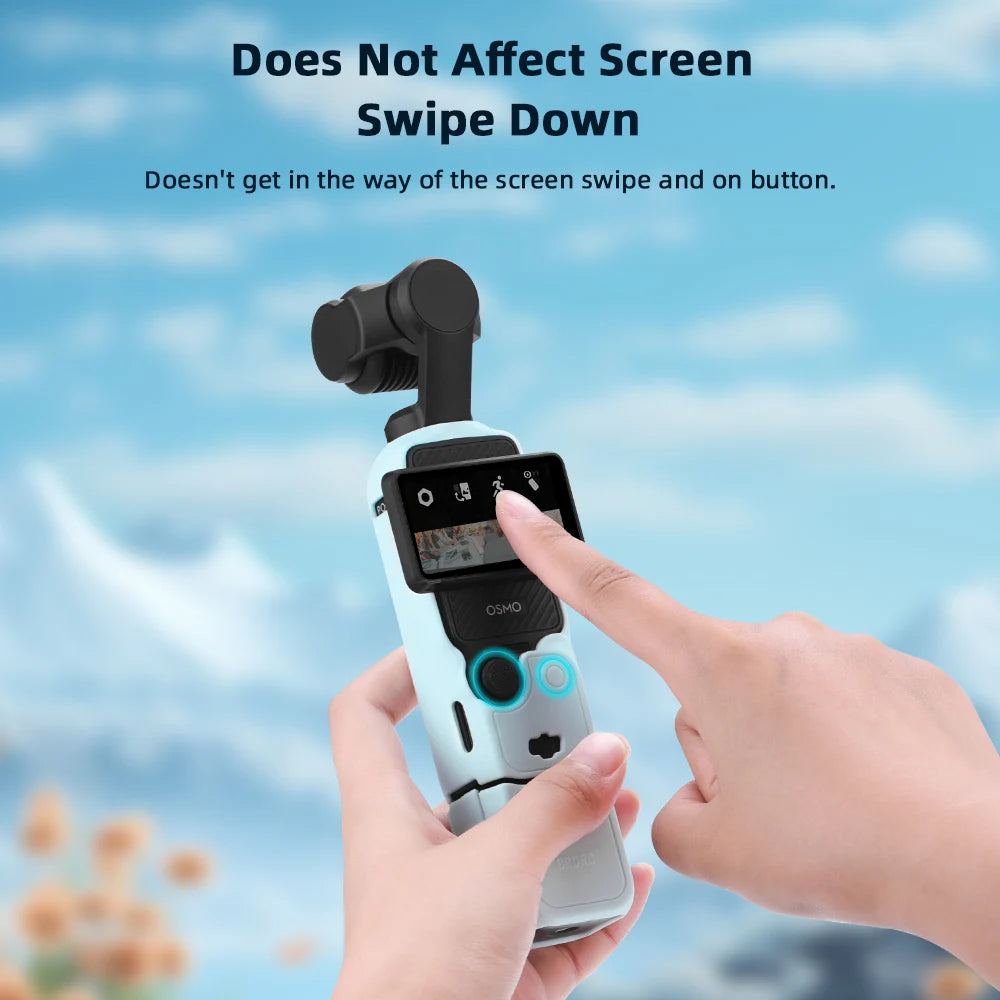 Case for DJI OSMO Pocket 3 Silicone Protective Cover Anti-Scratch Lens Cap Protector for Pocket3 Case Camera Shell Accessories
