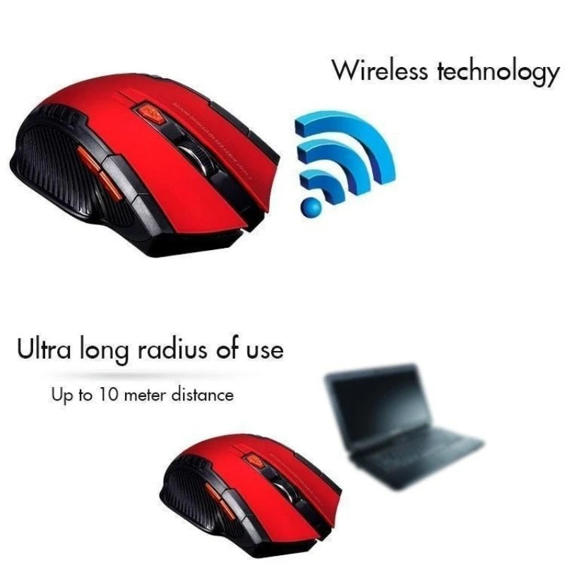 Mini Portable Mouse Mice 2.4GHz Wireless Optical Game Mouse for PC Laptop Computer USB Receiver
