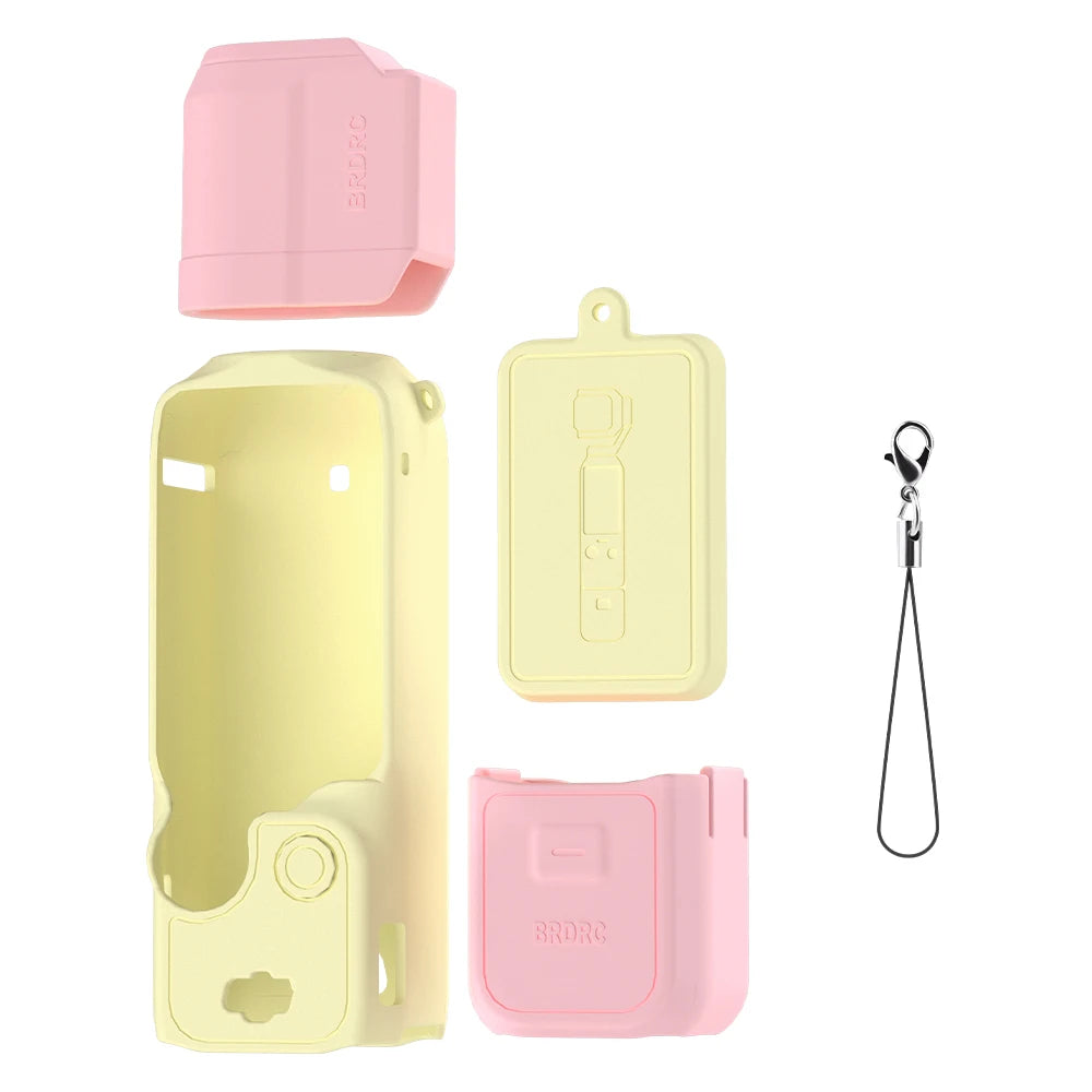 Case for DJI OSMO Pocket 3 Silicone Protective Cover Anti-Scratch Lens Cap Protector for Pocket3 Case Camera Shell Accessories