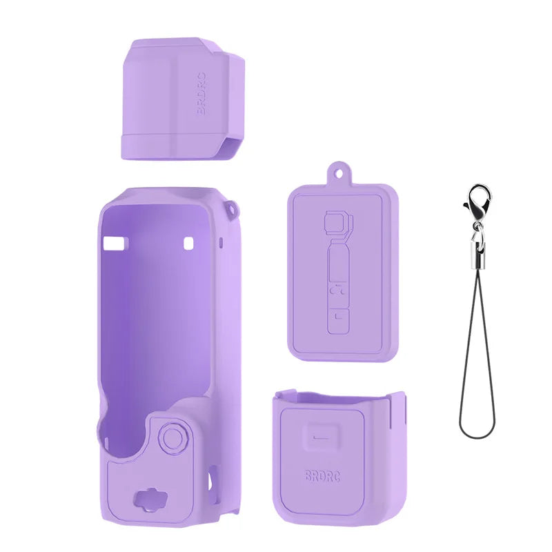 Case for DJI OSMO Pocket 3 Silicone Protective Cover Anti-Scratch Lens Cap Protector for Pocket3 Case Camera Shell Accessories