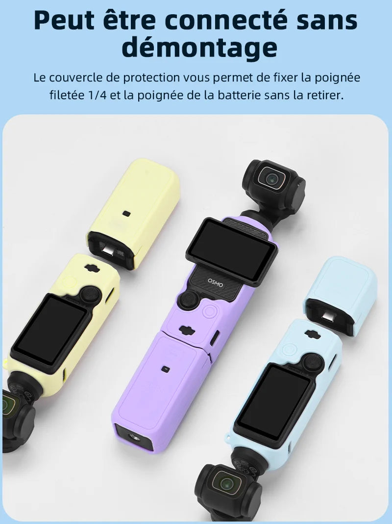 Case for DJI OSMO Pocket 3 Silicone Protective Cover Anti-Scratch Lens Cap Protector for Pocket3 Case Camera Shell Accessories
