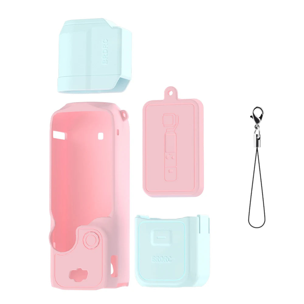 Case for DJI OSMO Pocket 3 Silicone Protective Cover Anti-Scratch Lens Cap Protector for Pocket3 Case Camera Shell Accessories
