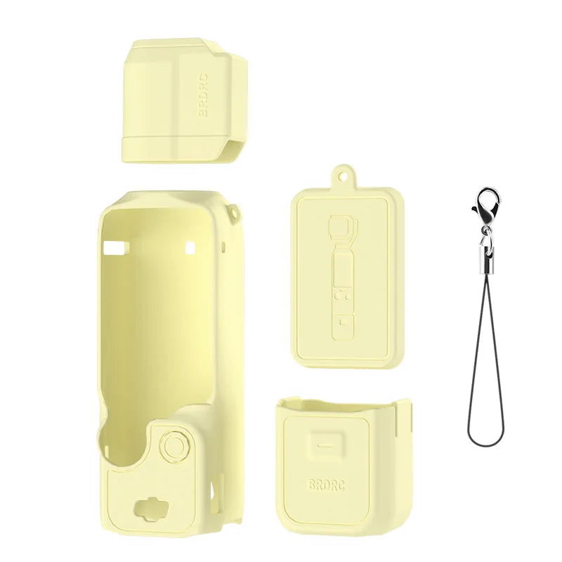 Case for DJI OSMO Pocket 3 Silicone Protective Cover Anti-Scratch Lens Cap Protector for Pocket3 Case Camera Shell Accessories