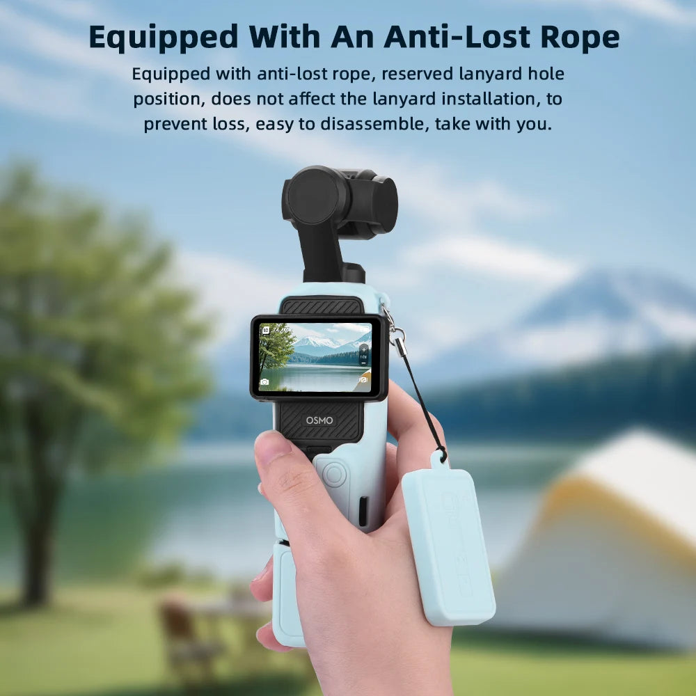 Case for DJI OSMO Pocket 3 Silicone Protective Cover Anti-Scratch Lens Cap Protector for Pocket3 Case Camera Shell Accessories